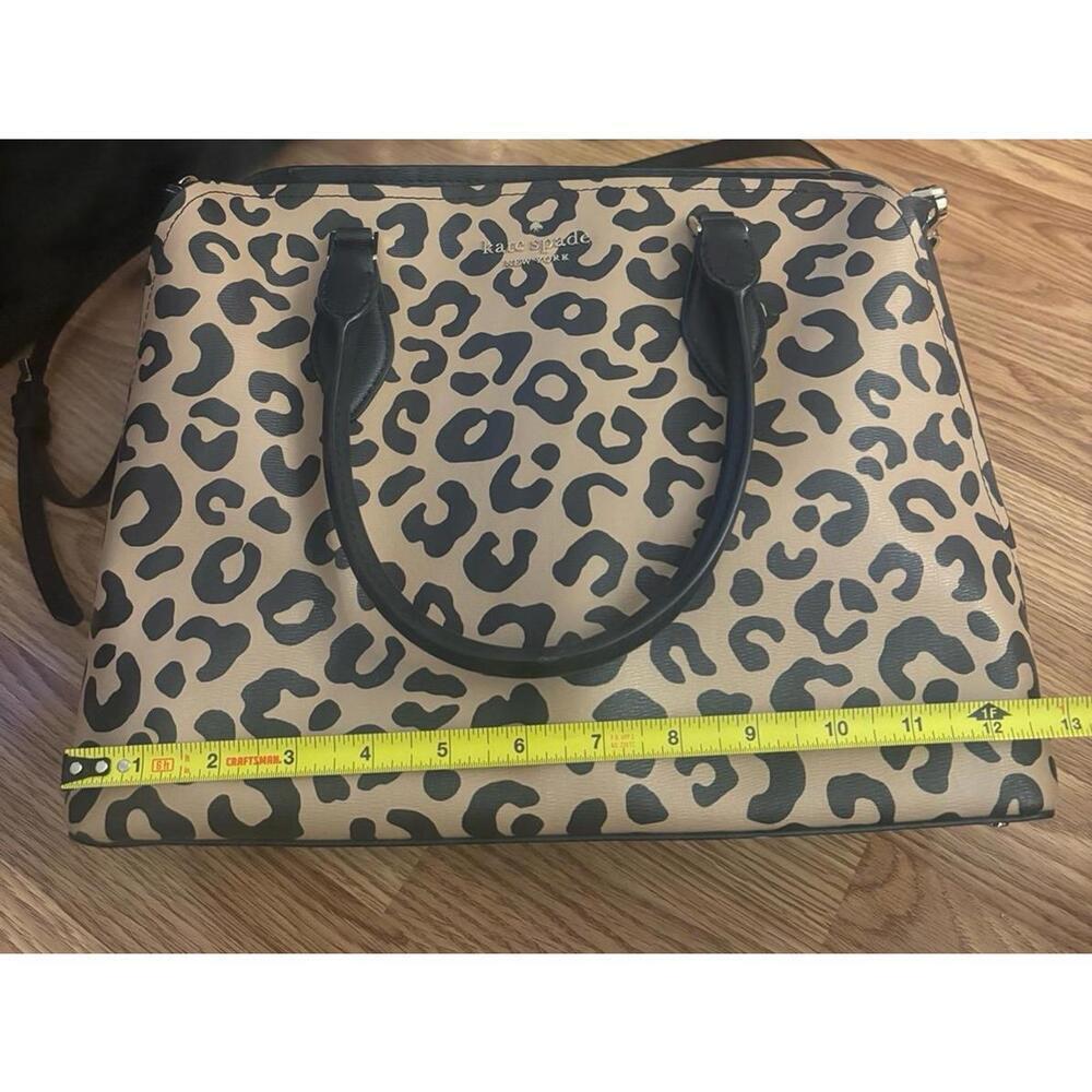 Kate Spade Darcy Leopard Large Satchel Shoulder Handbag - Picture 8 of 9